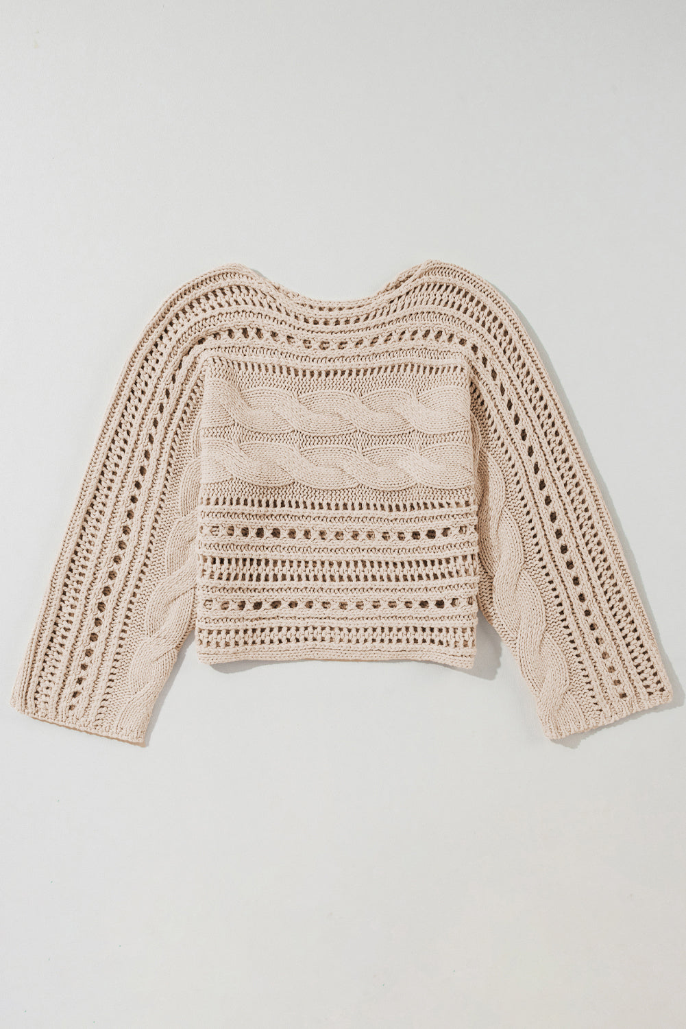 Cable Knit Cropped Sweater