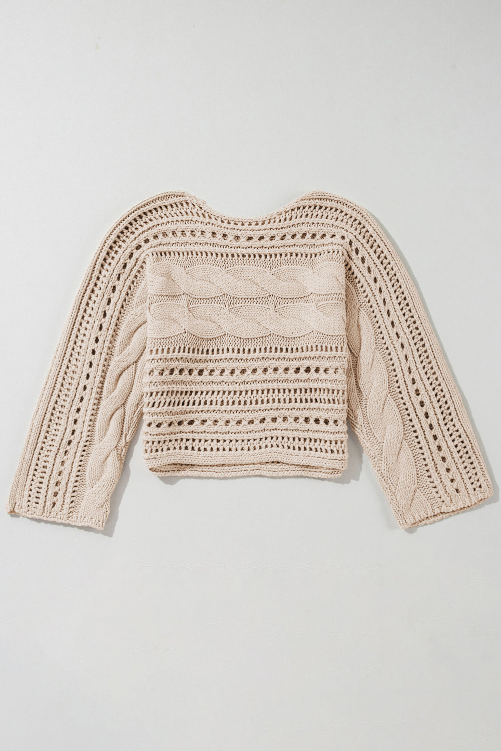 Cable Knit Cropped Sweater