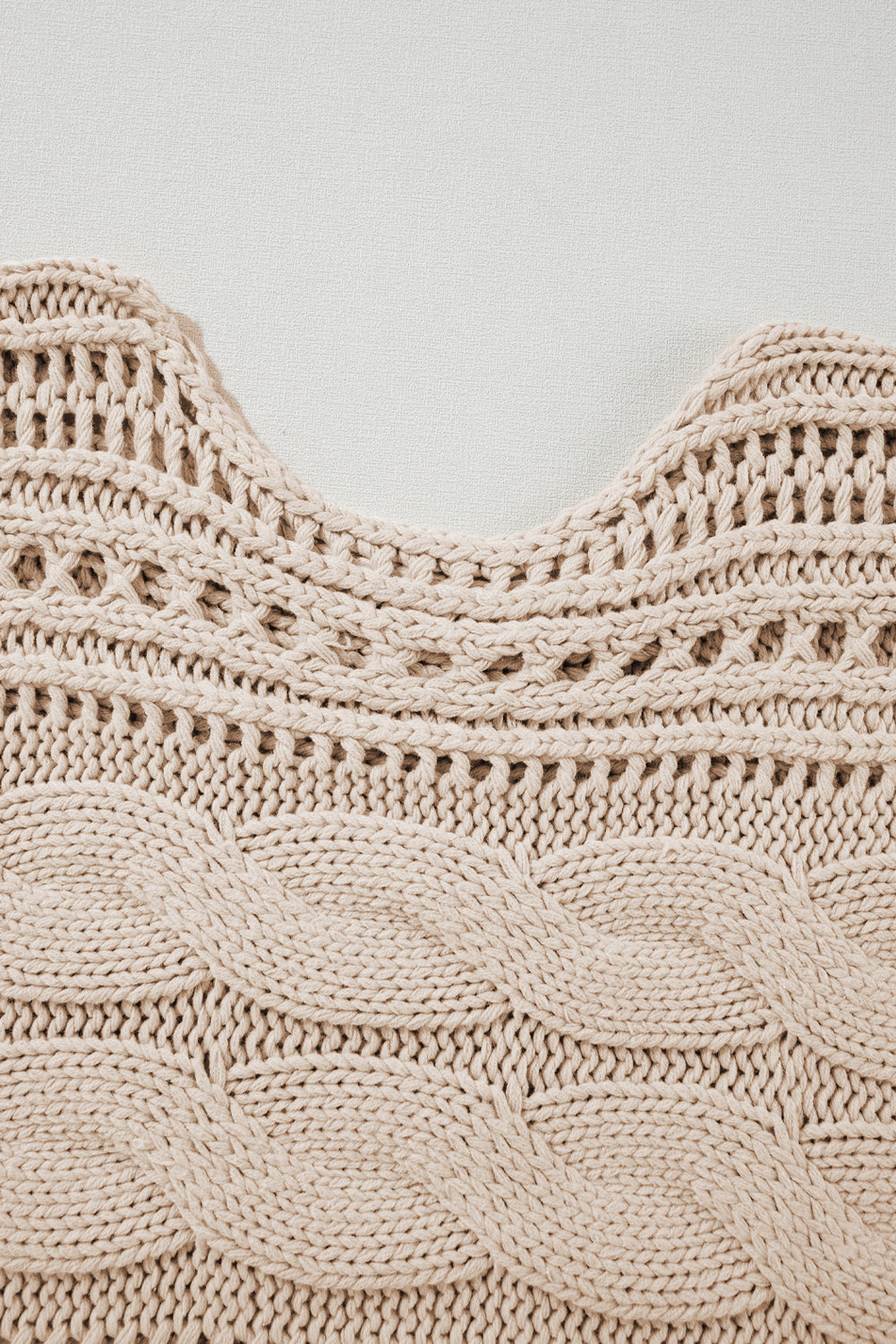 Cable Knit Cropped Sweater