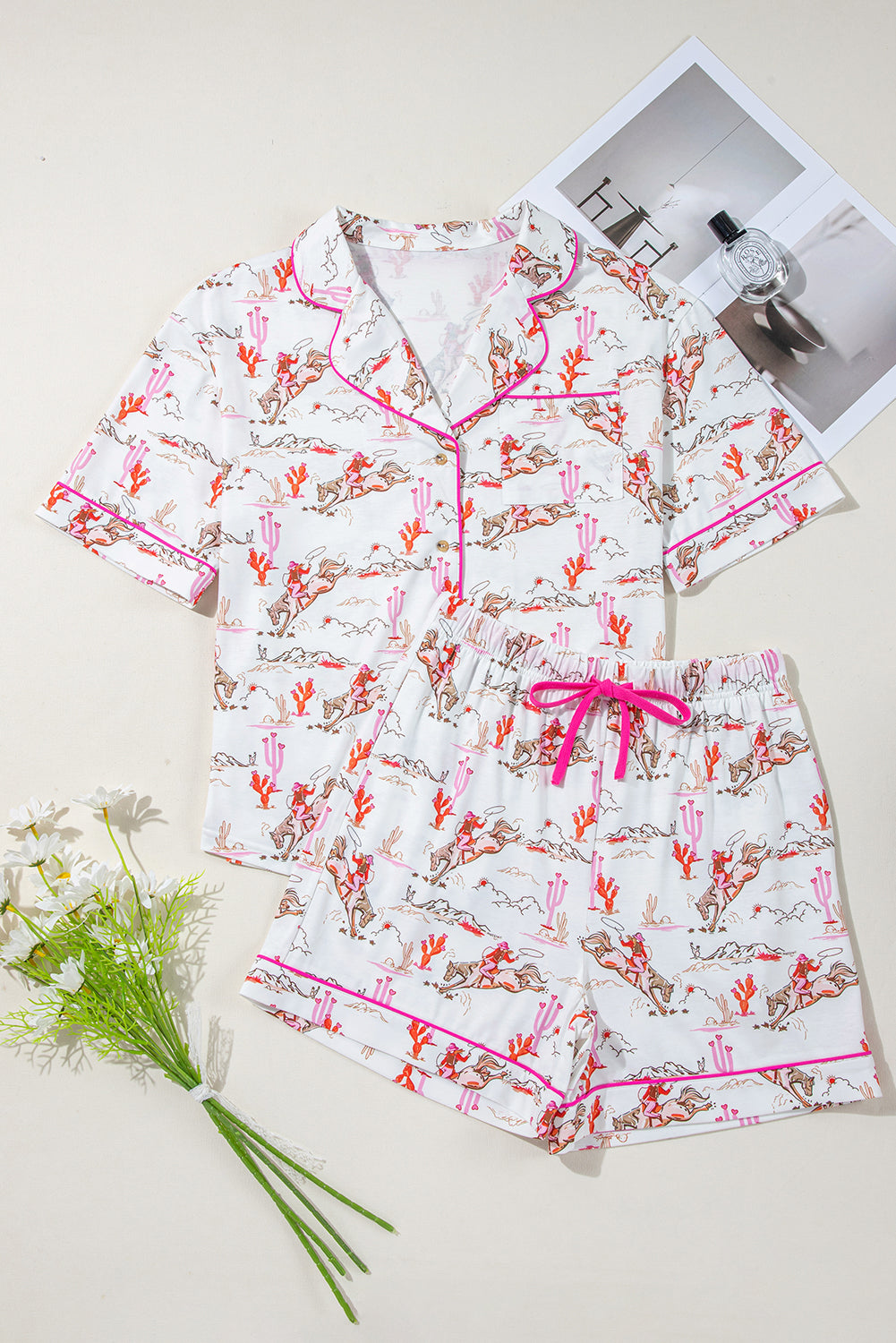 Cowgirl Print Pajamas Set